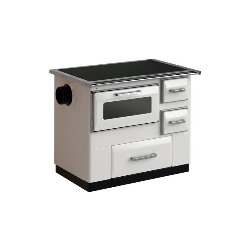 MBS 7 NEW LINE sporák na tuhá paliva bílý - levý